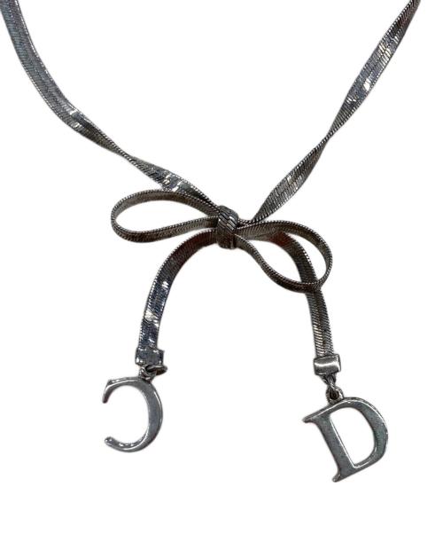 Christian Dior（クリスチャン ディオール）Christian Dior (クリスチャン ディオール) リボンモチーフチョーカー シルバーの古着・服飾アイテム