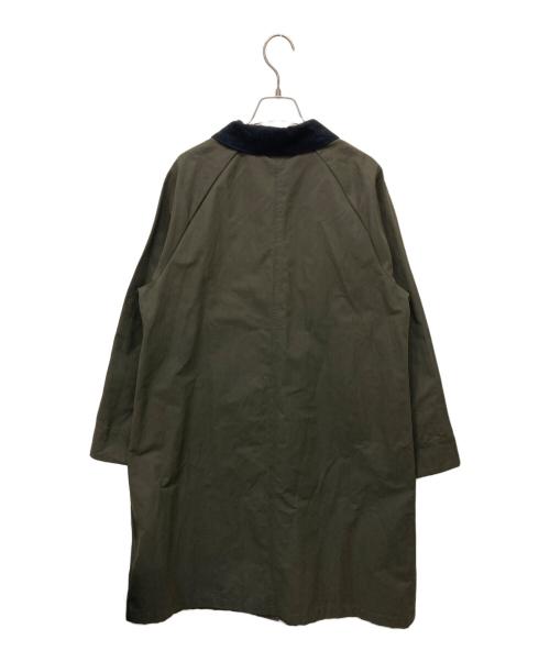 SHIPS any（シップスエニィ）SHIPS any (シップスエニィ) ステンカラー Aライン ロング コート オリーブ サイズ:Fの古着・服飾アイテム