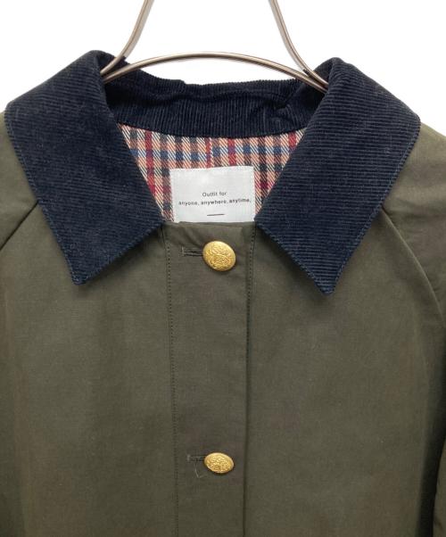 SHIPS any（シップスエニィ）SHIPS any (シップスエニィ) ステンカラー Aライン ロング コート オリーブ サイズ:Fの古着・服飾アイテム