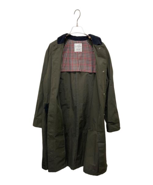 SHIPS any（シップスエニィ）SHIPS any (シップスエニィ) ステンカラー Aライン ロング コート オリーブ サイズ:Fの古着・服飾アイテム