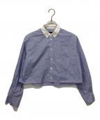 CABANキャバン）の古着「コットンタイプライター クロップドシャツ」｜ブルー