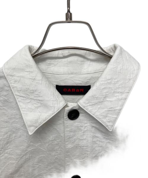 CABAN（キャバン）CABAN (キャバン) コットンジャカードオーバーサイズシャツ ホワイト サイズ:Lの古着・服飾アイテム