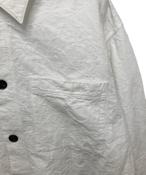 CABAN（キャバン）CABAN (キャバン) コットンジャカードオーバーサイズシャツ ホワイト サイズ:Lの古着・服飾アイテム