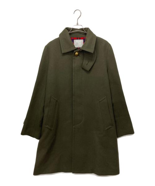sacai（サカイ）sacai (サカイ) Aラインメルトンロングコート グリーン サイズ:SIZE 2の古着・服飾アイテム