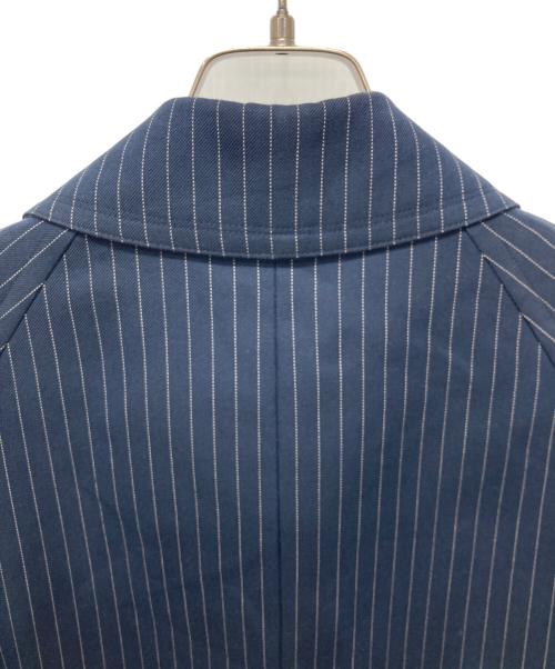 UNTITLED（アンタイトル）UNTITLED (アンタイトル) ピンストオフショルトレンチコート ネイビー サイズ:2の古着・服飾アイテム