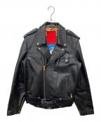 PHENOMENONフェノメノン）の古着「レザーダブルライダースジャケット」｜ブラック