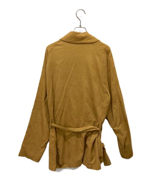 MAATEE&SONS（マーティーアンドサンズ）MAATEE&SONS (マーティーアンドサンズ) シルク混ボタンレスコーデュロイジャケット イエロー サイズ:3の古着・服飾アイテム