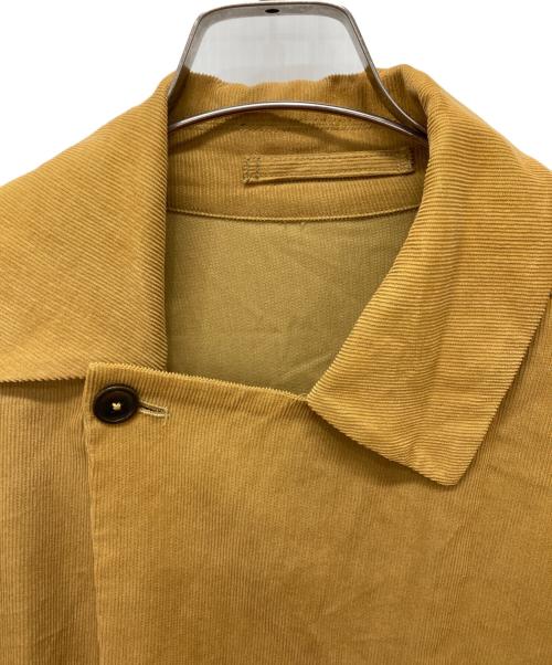 MAATEE&SONS（マーティーアンドサンズ）MAATEE&SONS (マーティーアンドサンズ) シルク混ボタンレスコーデュロイジャケット イエロー サイズ:3の古着・服飾アイテム