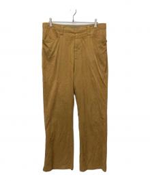 MAATEE&SONS（マーティーアンドサンズ）の古着「SILK CORDUROY PANT/シルク混コーデュロイパンツ」｜イエロー