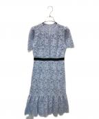 CELFORDセルフォード）の古着「リーフレースワンピース」｜サックスブルー
