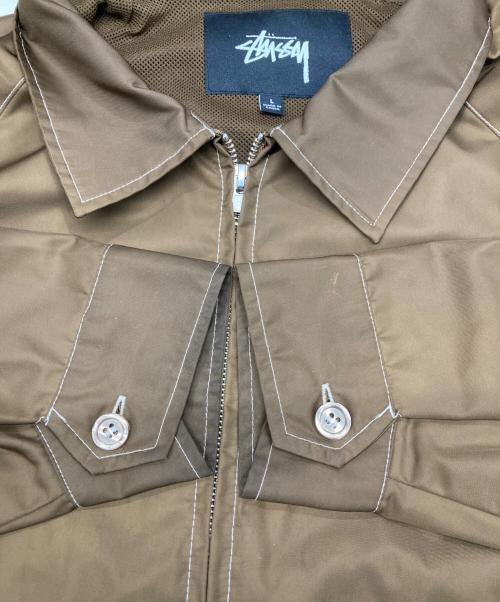 stussy（ステューシー）stussy (ステューシー) Stripe Zip ブラウン サイズ:Lの古着・服飾アイテム