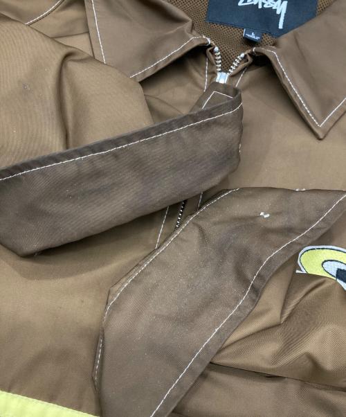 stussy（ステューシー）stussy (ステューシー) Stripe Zip ブラウン サイズ:Lの古着・服飾アイテム