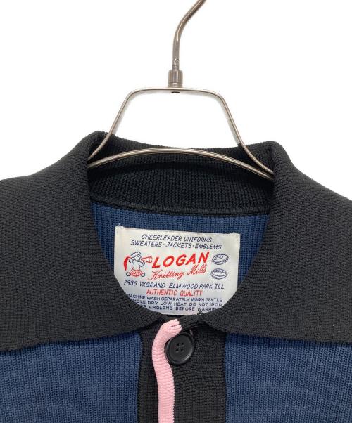 LOGAN（ローガン）LOGAN (ローガン) 別注ニットカーディガン ネイビー サイズ:FREEの古着・服飾アイテム