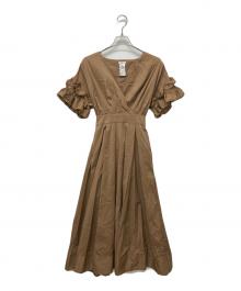 Sov.（ソブ）の古着「カシュクールワンピース」｜ベージュ