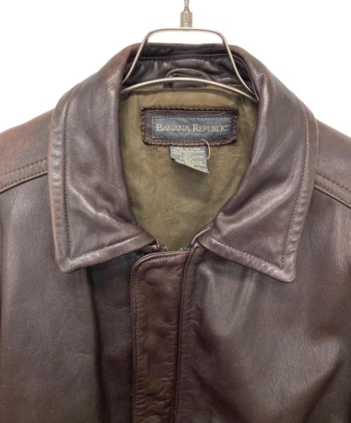 BANANA REPUBLIC（バナナリパブリック）BANANA REPUBLIC (バナナリパブリック) レザージャケット ブラウン サイズ:40の古着・服飾アイテム