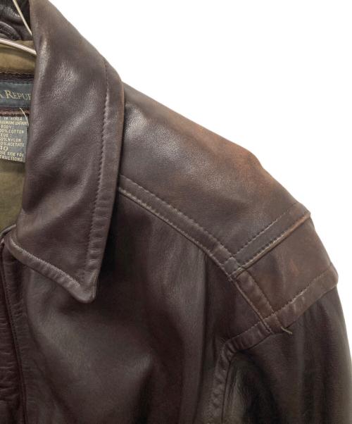 BANANA REPUBLIC（バナナリパブリック）BANANA REPUBLIC (バナナリパブリック) レザージャケット ブラウン サイズ:40の古着・服飾アイテム