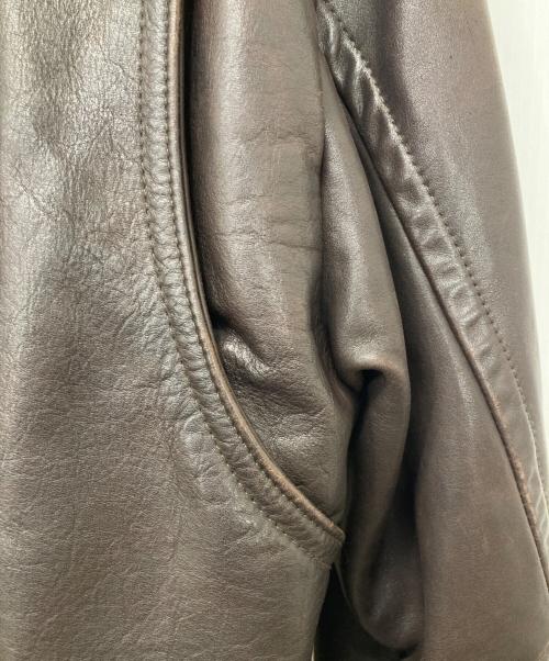 BANANA REPUBLIC（バナナリパブリック）BANANA REPUBLIC (バナナリパブリック) レザージャケット ブラウン サイズ:40の古着・服飾アイテム