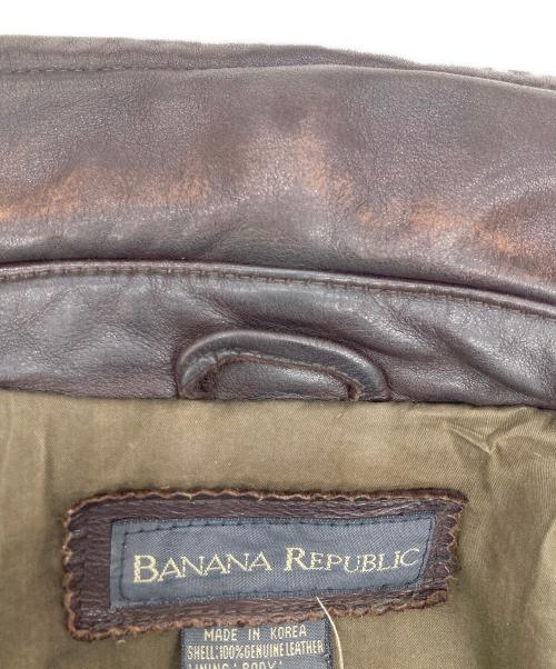 BANANA REPUBLIC（バナナリパブリック）BANANA REPUBLIC (バナナリパブリック) レザージャケット ブラウン サイズ:40の古着・服飾アイテム