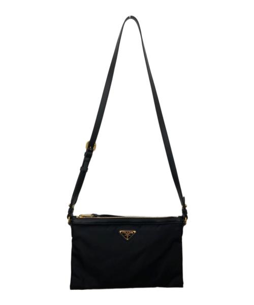 PRADA（プラダ）PRADA (プラダ) ナイロンショルダーバッグ ブラックの古着・服飾アイテム