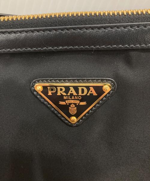 PRADA（プラダ）PRADA (プラダ) ナイロンショルダーバッグ ブラックの古着・服飾アイテム