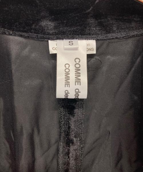 COMME des GARCONS COMME des GARCONS（コムデギャルソン コムデギャルソン）COMME des GARCONS COMME des GARCONS (コムデギャルソン コムデギャルソン) ベロアジャケット ブラック サイズ:Sの古着・服飾アイテム