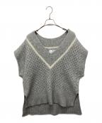 THREE DOTSスリードッツ）の古着「モヘア混Vネックニットベスト」｜グレー