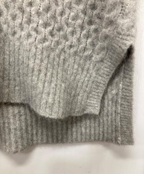 THREE DOTS（スリードッツ）THREE DOTS (スリードッツ) モヘア混Vネックニットベスト グレー サイズ:Ｍの古着・服飾アイテム