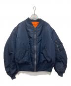 ALPHAアルファ）の古着「90’sMA-1ジャケット」｜ネイビー