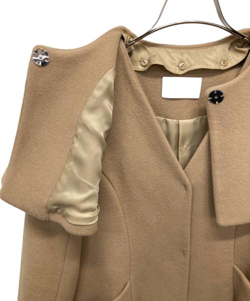 CELFORD（セルフォード）CELFORD (セルフォード) ケープ付ドレスコート ベージュ サイズ:36の古着・服飾アイテム