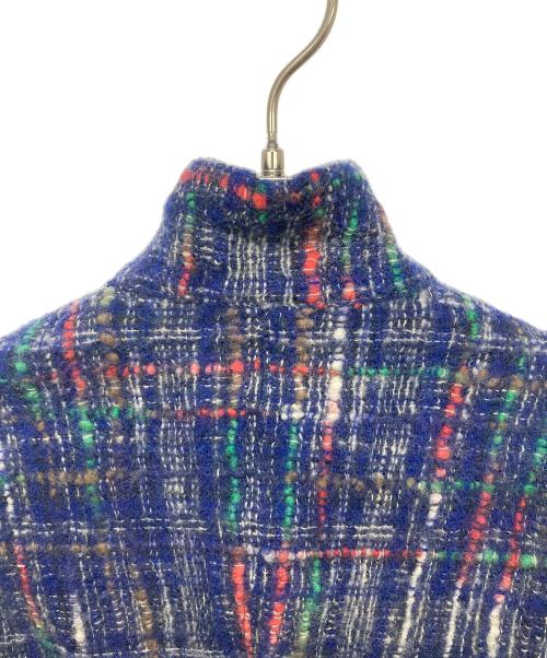 45R（フォーティファイブ・アール）45R (フォーティファイブ・アール) ニットツイードジャケット ブルー サイズ:SIZE 2の古着・服飾アイテム