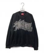 DIESELディーゼル）の古着「グラフィティープリントスウェット」｜ブラック
