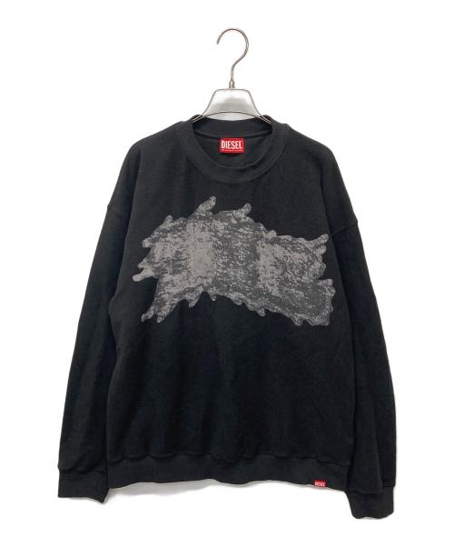 DIESEL（ディーゼル）DIESEL (ディーゼル) グラフィティープリントスウェット ブラック サイズ:Mの古着・服飾アイテム