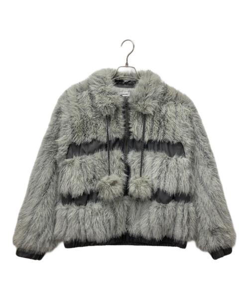 LAGUA GEM（ラグアジェム）LAGUA GEM (ラグアジェム) POMPOM FAUXファージャケット グレー サイズ:F 未使用品の古着・服飾アイテム