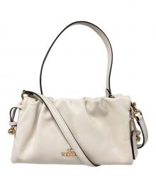 COACH（コーチ）の古着「フェイショルダーバッグ・ルーシング」｜ホワイト