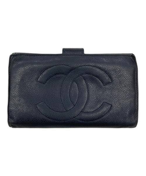 CHANEL（シャネル）CHANEL (シャネル) ココマーク2つ折り財布 ブラックの古着・服飾アイテム