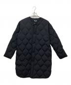 ORCIVALオーシバル）の古着「リモンタナイロンノーカラーキルティングコート」｜ブラック