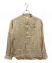 ）の古着「LINEN CLOTH BAND COLLAR L/S SHIRT/リネンバンドカラーシャツ」｜ベージュ