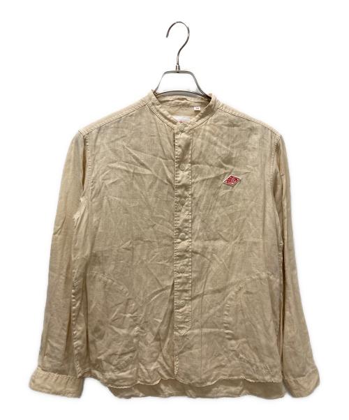 DANTON（ダントン）DANTON (ダントン) LINEN CLOTH BAND COLLAR L/S SHIRT/リネンバンドカラーシャツ ベージュ サイズ:34の古着・服飾アイテム