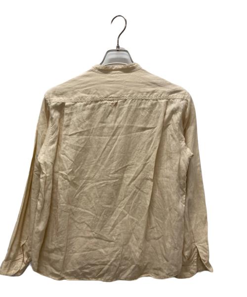 DANTON（ダントン）DANTON (ダントン) LINEN CLOTH BAND COLLAR L/S SHIRT/リネンバンドカラーシャツ ベージュ サイズ:34の古着・服飾アイテム