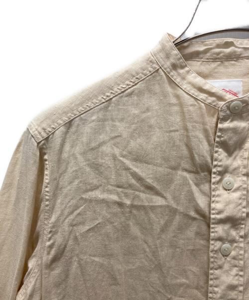 DANTON（ダントン）DANTON (ダントン) LINEN CLOTH BAND COLLAR L/S SHIRT/リネンバンドカラーシャツ ベージュ サイズ:34の古着・服飾アイテム