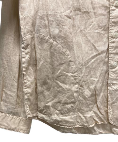 DANTON（ダントン）DANTON (ダントン) LINEN CLOTH BAND COLLAR L/S SHIRT/リネンバンドカラーシャツ ベージュ サイズ:34の古着・服飾アイテム