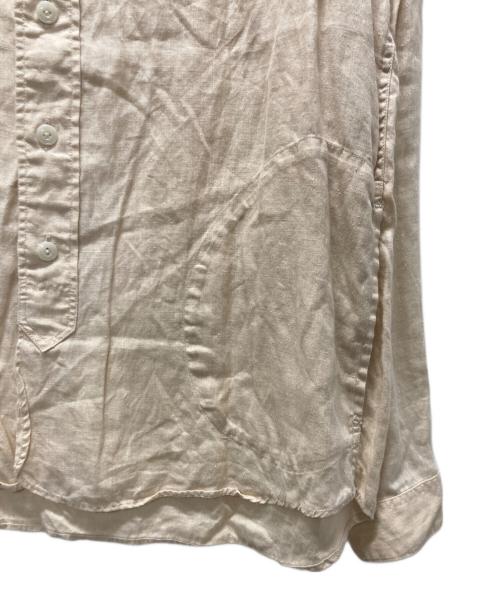 DANTON（ダントン）DANTON (ダントン) LINEN CLOTH BAND COLLAR L/S SHIRT/リネンバンドカラーシャツ ベージュ サイズ:34の古着・服飾アイテム