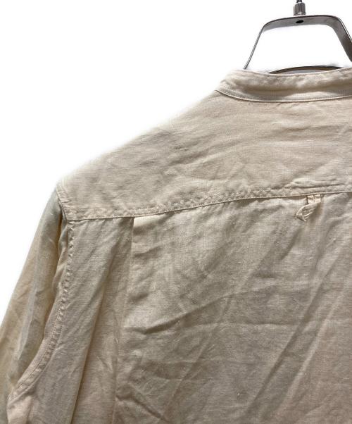 DANTON（ダントン）DANTON (ダントン) LINEN CLOTH BAND COLLAR L/S SHIRT/リネンバンドカラーシャツ ベージュ サイズ:34の古着・服飾アイテム