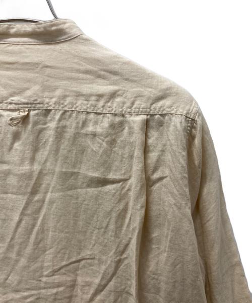 DANTON（ダントン）DANTON (ダントン) LINEN CLOTH BAND COLLAR L/S SHIRT/リネンバンドカラーシャツ ベージュ サイズ:34の古着・服飾アイテム