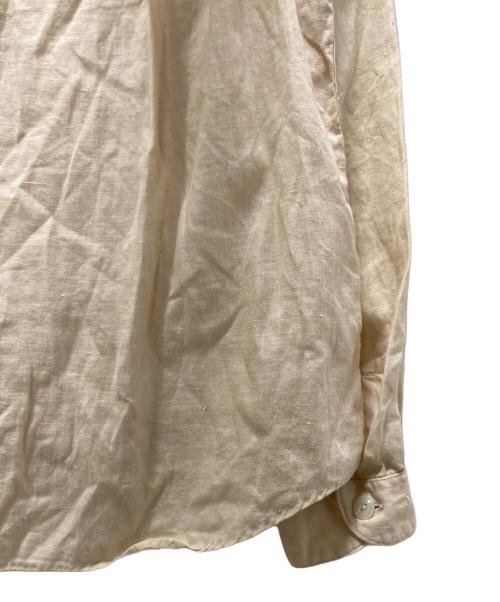 DANTON（ダントン）DANTON (ダントン) LINEN CLOTH BAND COLLAR L/S SHIRT/リネンバンドカラーシャツ ベージュ サイズ:34の古着・服飾アイテム