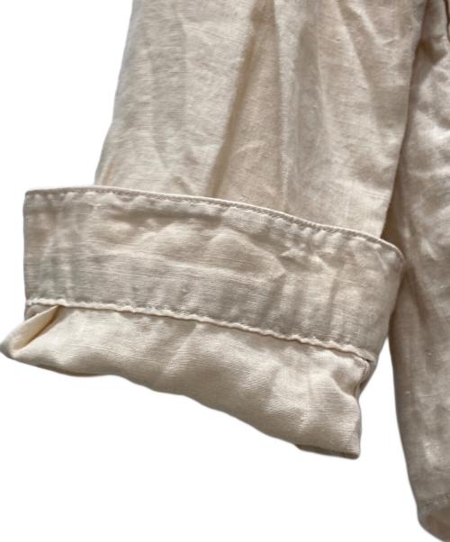 DANTON（ダントン）DANTON (ダントン) LINEN CLOTH BAND COLLAR L/S SHIRT/リネンバンドカラーシャツ ベージュ サイズ:34の古着・服飾アイテム