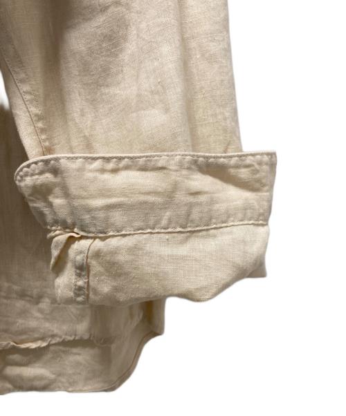 DANTON（ダントン）DANTON (ダントン) LINEN CLOTH BAND COLLAR L/S SHIRT/リネンバンドカラーシャツ ベージュ サイズ:34の古着・服飾アイテム
