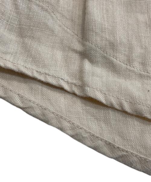 DANTON（ダントン）DANTON (ダントン) LINEN CLOTH BAND COLLAR L/S SHIRT/リネンバンドカラーシャツ ベージュ サイズ:34の古着・服飾アイテム