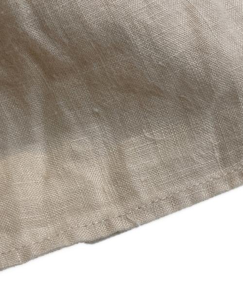 DANTON（ダントン）DANTON (ダントン) LINEN CLOTH BAND COLLAR L/S SHIRT/リネンバンドカラーシャツ ベージュ サイズ:34の古着・服飾アイテム