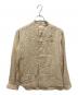 DANTON（ダントン）の古着「LINEN CLOTH BAND COLLAR L/S SHIRT/リネンバンドカラーシャツ」｜ベージュ